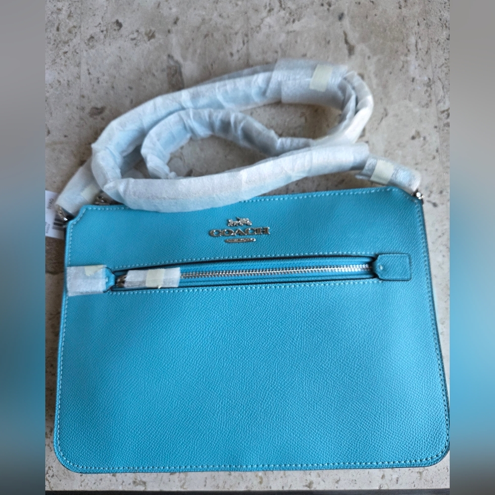 Coach Aqua Leather Crossbody Bag